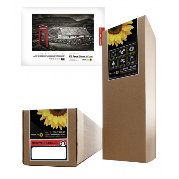 PermaJet FB Royal Gloss 310gsm 44 Inch x 15M Roll PJ62688
